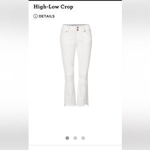 Cabi white crop jeans